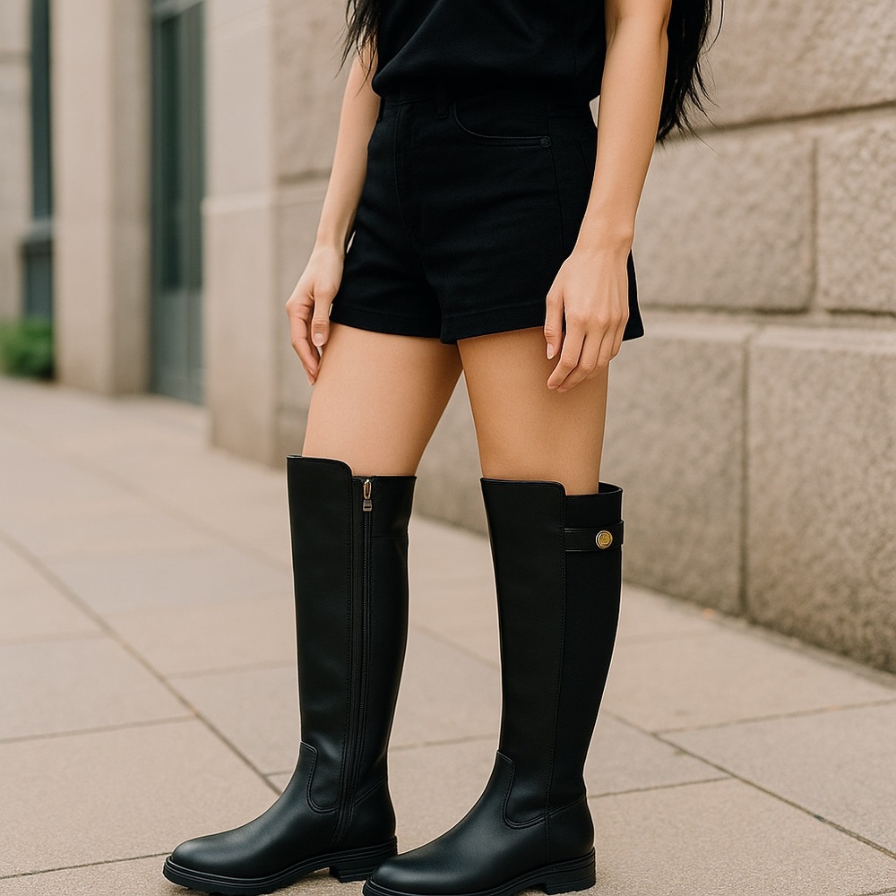 Coach‎ Black Over the Knee Boots Sleek Design